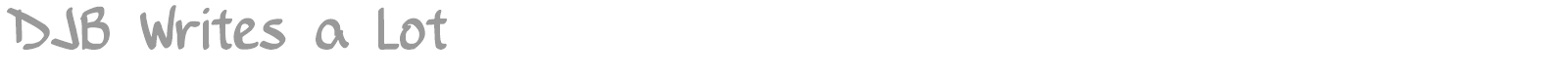 DJB Writes A Lot font preview